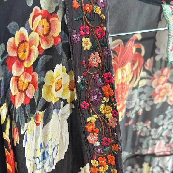 Johnny Was Multicolor Floral Kimono - Picture 5 of 16